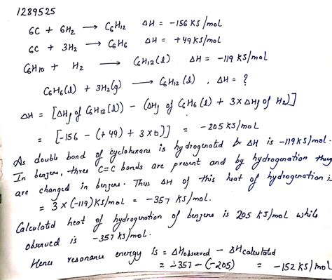 The Standard Molar Enthalpies Of Formation Of Cyclohexane I And