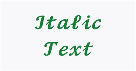 Italic Text Generator: Copy and Paste Italic Text Fonts