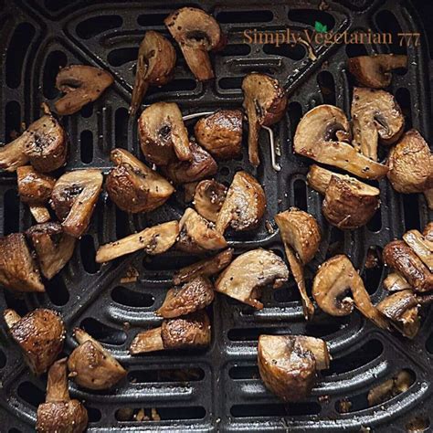 Easy Garlic Butter Air Fryer Mushrooms Recipe Simplyvegetarian