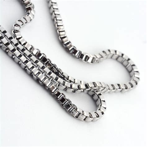 316 Stainless Steel Box Chains Necklaces, with Lobster Claw Clasps ...