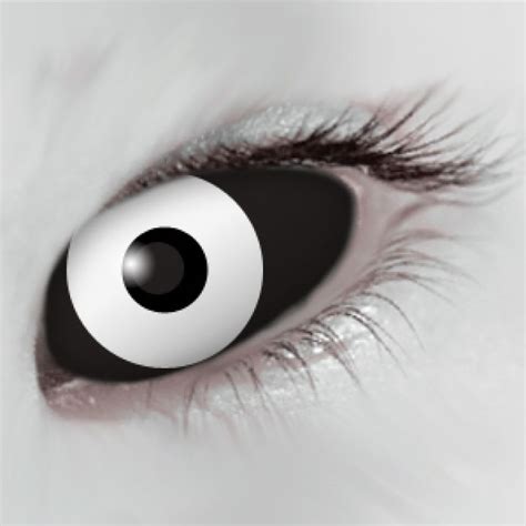 Mesmereyez Black White Scleral Full Eye Coloured Contacts Colored