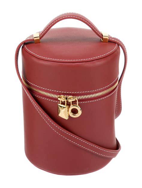 Loro Piana Extra Case Leather Bucket Bag Red Bucket Bags Handbags