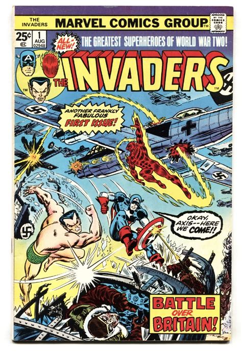 The Invaders Comic Book Marvel Bronze Age First Issue Vf