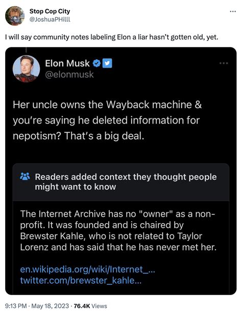 I will say community notes labeling Elon a liar hasn’t gotten old, yet. | Twitter Community ...