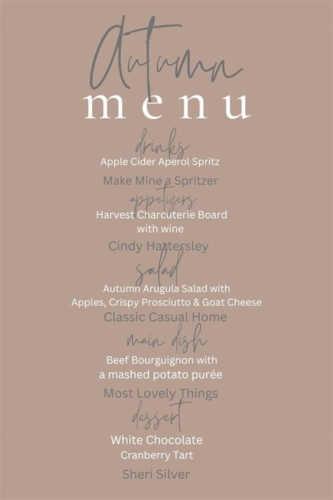 Special Fall Dinner Party Menu Your Guests Will Love | Classic Casual Home