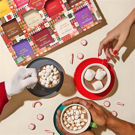 Hot Chocolate Gift Set 12 Pack Assorted Flavours Selection Gift Box Dessert Limited Edition