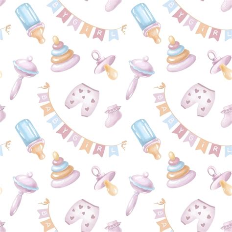 Premium Vector Baby Newborn Seamless Pattern