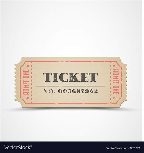 vintage ticket royalty  vector image vectorstock