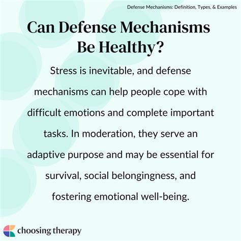 Defense Mechanisms Definition Types Examples Worksheets Library