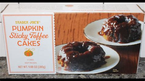 Trader Joes Pumpkin Sticky Toffee Cakes Review Youtube