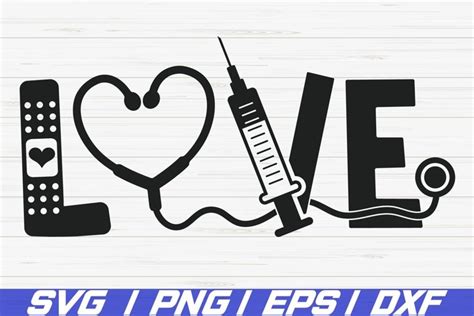 Love Nurse SVG / Cut File / Cricut / Commercial use / DXF