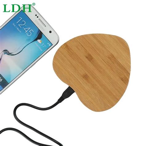 Bamboo Wooden Qi Wireless Charger Charging Pad For Samsung Galaxy S6 S6 Edge Plus S7 S7 Edge