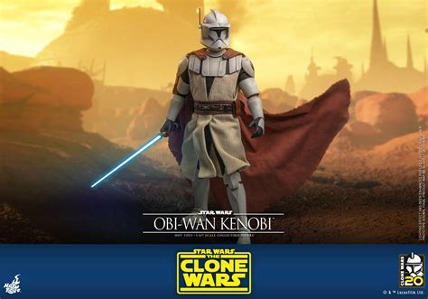 Obi Wan Kenobi Hot Toys TMS095 Star Wars The Clone Wars 1 6th Scale