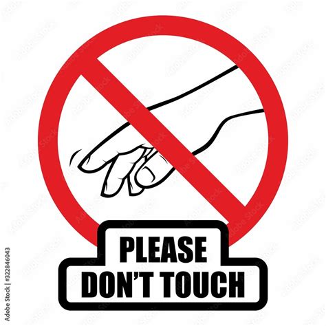 Please don't touch sign Stock Vector | Adobe Stock