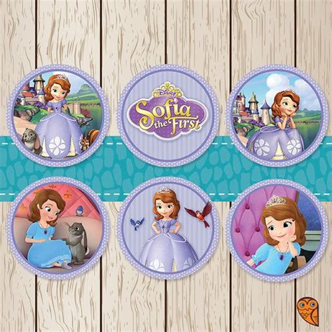 Printable Disney Sophia The First Stickers Cupcake Toppers Free