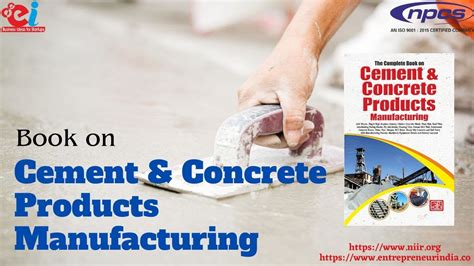 The Complete Book On Cement Concrete Products Manufacturing YouTube