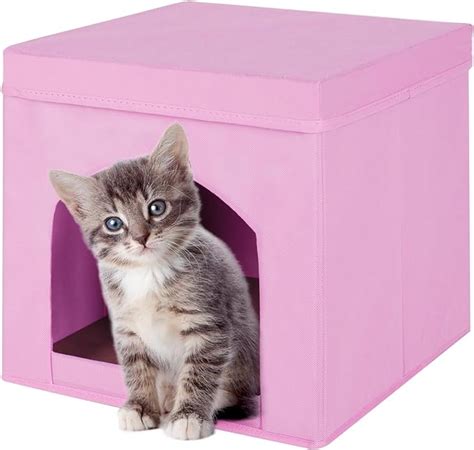 Amazon Powerking Cat House For Indoor Cats Collapsible Cat Beds