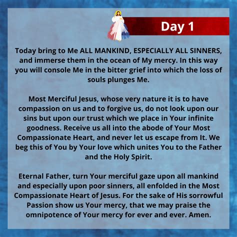 Day 1 Novena Divine Mercy Catholic Church Kenner La