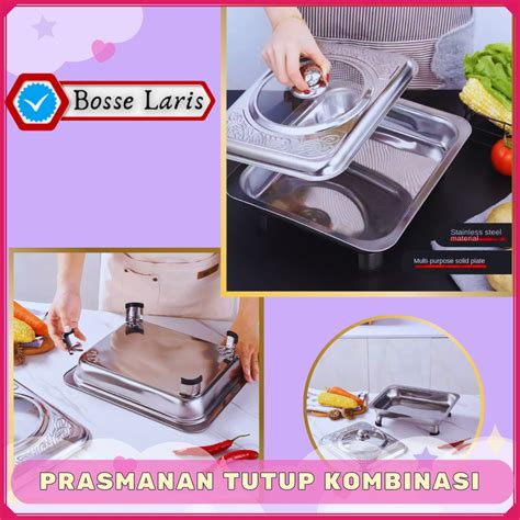 Jual Fasfood Prasmanan Tutup Kaca Kombinasi Tebal Stainless Steel 4