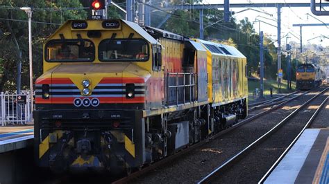 SSR Grain Train Locomotives Shunting On The Mainline Sydney Australia