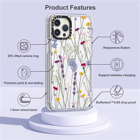 Floral Garden Lavender Daisy Flower Phone Case Iphone 12 Pro Max Case Mosnovo