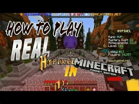 How To Join Real Hypixel Server In Minecraft Pocket Edition Hypixel