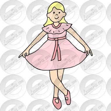 Curtsey Picture for Classroom / Therapy Use - Great Curtsey Clipart