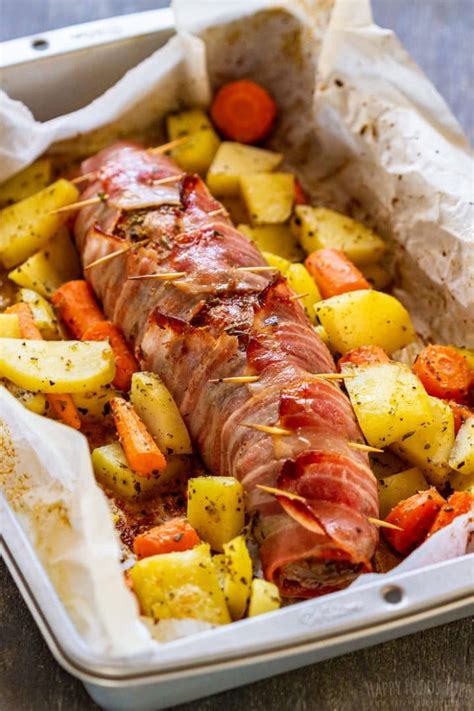 Bacon Wrapped Pork Tenderloin Recipe Happy Foods Tube