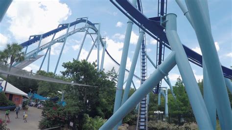 4k Manta Roller Coaster Front Seat 2015 Seaworld Orlando Youtube