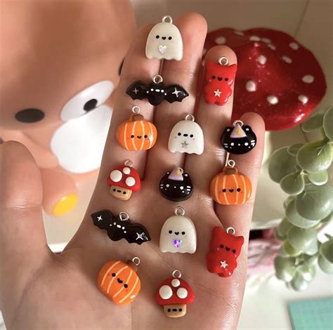 Halloween Clay Charms Halloween Clay Clay Crafts Polymer Clay Crafts