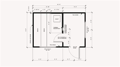 Sauna Floor Plan Voyageur Custom Saunas