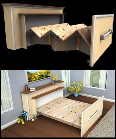 Diy Pull Out Bed For Small Spaces ”murphybedideasdiy” Beds For Small