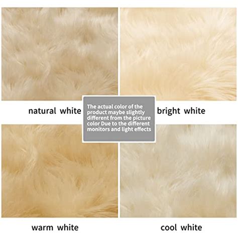 SERISSA Ultra Soft Fluffy Rug Beige Faux Sheepskin Fur Area Rug Shaggy