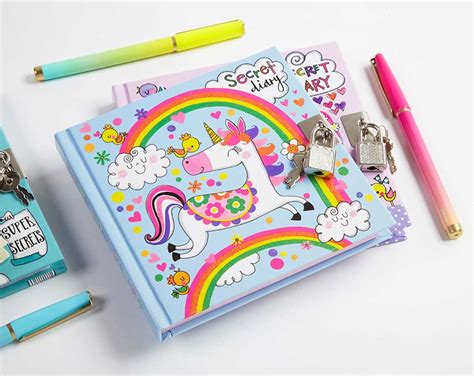 Princess Unicorn Secret Diary With Lock And Key Girls Diary Jewelkeeper