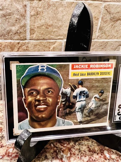 1956 Topps 30 Jackie Robinson Gray Back SGC 3 5 Brooklyn Dodgers CRISP