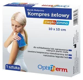 OptiTherm Kompres żelowy ciepło zimno 10x10cm 1 sztuka Higiena