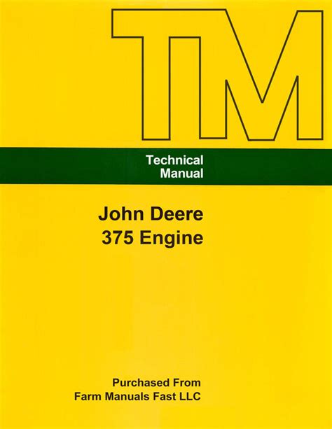 John Deere 375 Skid Steer Engine Service Manual Farm Manuals Fast