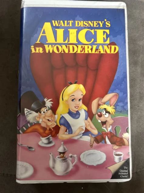 Vintage Walt Disney Alice Au Pays Des Merveilles Film Vhs Diamant Noir