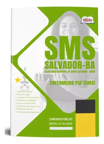 Apostila Completa Enfermeiro Sms Salvador Ba Editora Op O