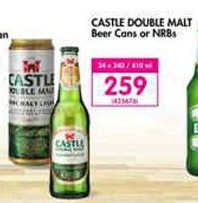 Castle Double Malt Beer Cans Or NRBs 24 X 340 410ml Offer At Makro