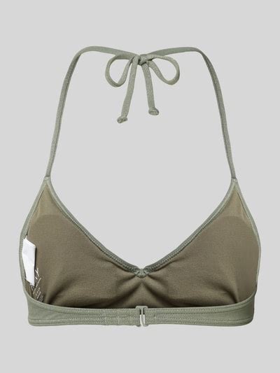 Roxy Bikini Oberteil Mit Neckholder Modell Shiny Wave Oliv Online