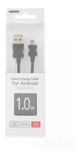 Cable De Carga Rapida Micro Usb A Usb M Miniso Color Negro