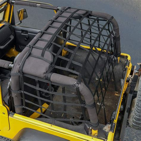 Mesh Roof Top Net Protective Cargo Trunk Net For Jeep Wrangler 1997