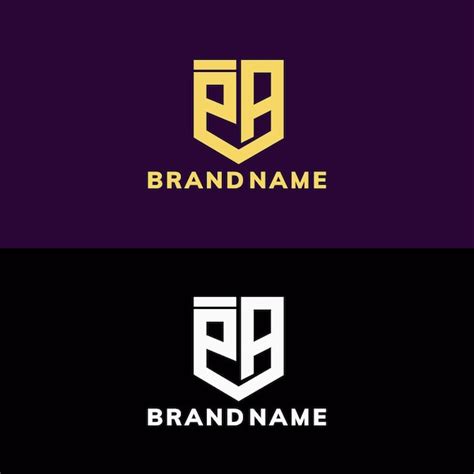 Premium Vector Modern Monogram Initial Letter Pa Logo Design Template