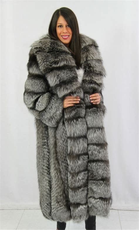 Super Silver Fox Fur Fur Coat Fur Fashion Fox Fur Coat