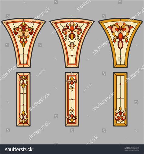 Door Stained Glass Vector Stock Vector Royalty Free 548428897