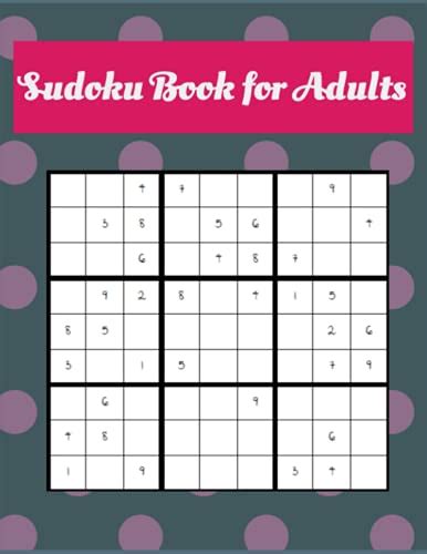 Sudoku Book For Adults Sudoku Puzzle Book For Adults Large Print