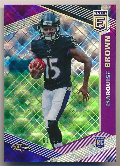 MARQUISE BROWN 105 2019 Panini Donruss Elite PURPLE RC 61 99 RAVENS EBay