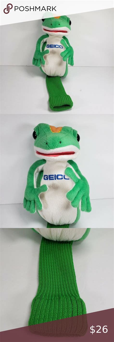 Geico Gecko Golf Club Plush Head Cover or Hand Puppet Lizard | Hand puppets, Puppets, Plush