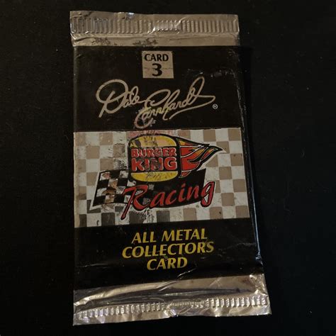 Dale Earnhardt All Metal Collectors Card New Sealed Burger King Ebay